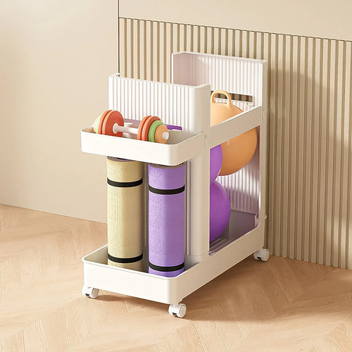 ABS Yoga Mat Storage Rack Fitness Equipment yoga wheels Organizer w/Wheel New